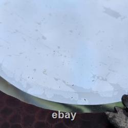 02M11 ANCIEN MIROIR AVEC MASCARON DINANDERIE CUIVRE FIN XIXe NAPOLEON III BRONZE