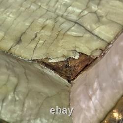 04l16 Ancien Coffret Boite A Bijoux Nacre Et Bronze Napoleon III Style Louis XVI