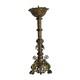 07m5 Ancien Magnifique Pique Cierge En Bronze Dore Hauteur 64 Cm Pieds Dragons