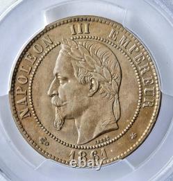 10 Centimes 1861 A Nap. III Tête Laurée PCGS MS-64BN FDC RARE