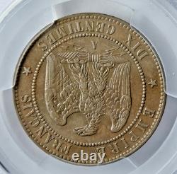 10 Centimes 1861 A Nap. III Tête Laurée PCGS MS-64BN FDC RARE