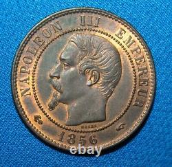 10 Centimes Napoléon III 1856 A (Q-SPL)