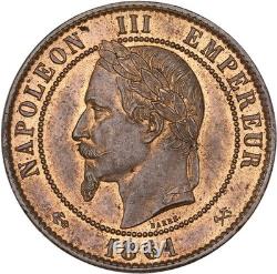 10 Centimes Napoléon III 1861 K Bordeaux SPL Gradée GENI MS 63
