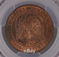 10 centimes NAP III 1861 K (Bordeaux) SPL+, PCGS MS64 COLLECTION IDÉALE