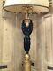 110cm Grande Lampe Bouillotte Empire Cariatide Napoléon Iii Femme Bronze Doré