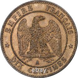 #1280373 France, Napoléon III, 10 Centimes, 1863, Paris, Bronze, SUP+, Gadoury
