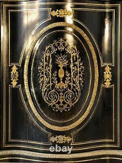 1850 NAPOLEON III MEUBLE D'APPUI SHABBY-CHIC Marbre & Bronze Empire Directoire