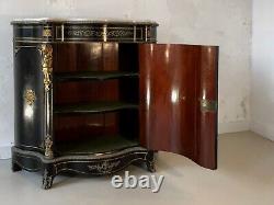 1850 NAPOLEON III MEUBLE D'APPUI SHABBY-CHIC Marbre & Bronze Empire Directoire