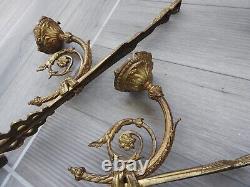 2 Authentique applique murale en bronze d'époque Napoléon III A électrifier