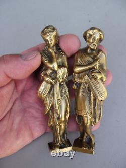 2 Bronze Sculpture sujet personnage romain pour meubles XIXème Napoléon III