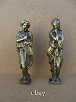 2 Bronze Sculpture sujet personnage romain pour meubles XIXème Napoléon III