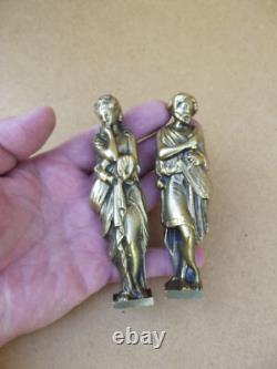 2 Bronze Sculpture sujet personnage romain pour meubles XIXème Napoléon III