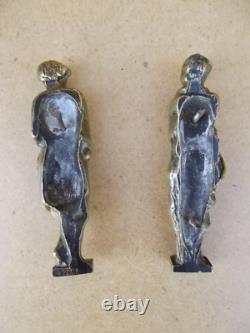 2 Bronze Sculpture sujet personnage romain pour meubles XIXème Napoléon III