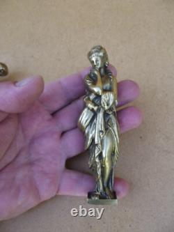 2 Bronze Sculpture sujet personnage romain pour meubles XIXème Napoléon III