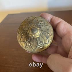 2 Paires Embouts Barre De Rideau laiton ou bronze doré XIXème Napoléon 3 BE RARE