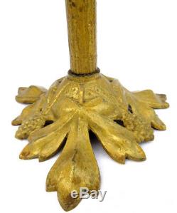 2 girandoles Napoléon III, bronze, pampilles cristal, fleurs de lys 4 bougeoirs