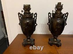 2 vases lampe en bronze