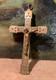 24 Cm Ancien Petit Crucifix, Christ En Laiton & Bronze, Croix Napol&eacute;on Iii