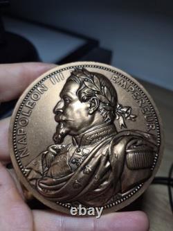 #254 Médaille Exposition Universelle 1867 Napoleon III Apres 1880 320g