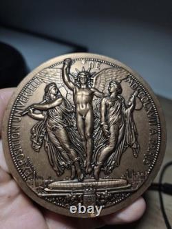#254 Médaille Exposition Universelle 1867 Napoleon III Apres 1880 320g