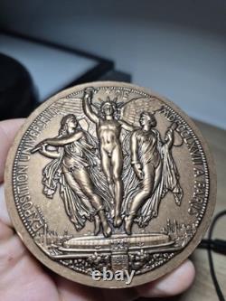 #254 Médaille Exposition Universelle 1867 Napoleon III Apres 1880 320g