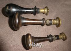 3 Cachets sceaux anciens en bois et bronze Napoléon 3 fin époque 19ème SUPERBE