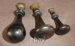 3 Cachets sceaux anciens en bois et bronze Napoléon 3 fin époque 19ème SUPERBE