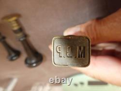 3 Cachets sceaux anciens en bois et bronze Napoléon 3 fin époque 19ème SUPERBE