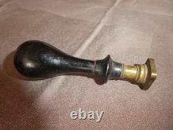 3 Cachets sceaux anciens en bois et bronze Napoléon 3 fin époque 19ème SUPERBE