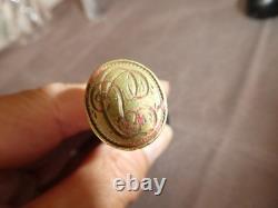 3 Cachets sceaux anciens en bois et bronze Napoléon 3 fin époque 19ème SUPERBE