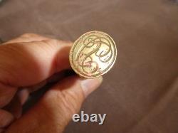 3 Cachets sceaux anciens en bois et bronze Napoléon 3 fin époque 19ème SUPERBE