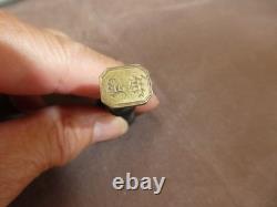 3 Cachets sceaux anciens en bois et bronze Napoléon 3 fin époque 19ème SUPERBE