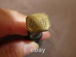 3 Cachets sceaux anciens en bois et bronze Napoléon 3 fin époque 19ème SUPERBE