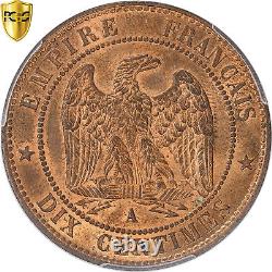 #868230 Monnaie, France, Napoleon III, 10 Centimes, 1853, Paris, PCGS, MS64+RB