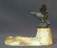 Aa 1850 Joli Porte Montre Aigle Bronze Animalier 12cm535g Statuette Sculpture