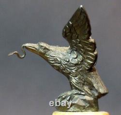 AA 1850 joli porte montre aigle bronze animalier 12cm535g statuette sculpture