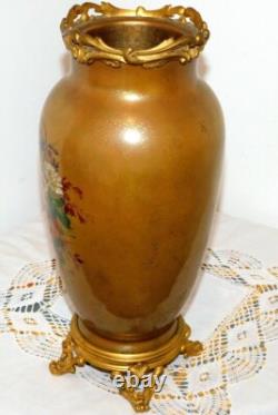 ANCIEN VASE BACCARAT BRONZE PORCELAINE XIXème NAPOLEON III DLG CRISTAL de PARIS