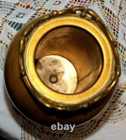 ANCIEN VASE BACCARAT BRONZE PORCELAINE XIXème NAPOLEON III DLG CRISTAL de PARIS
