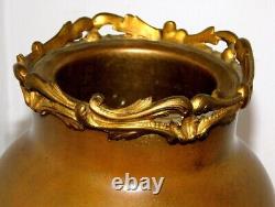 ANCIEN VASE BACCARAT BRONZE PORCELAINE XIXème NAPOLEON III /NO CRISTAL de PARIS