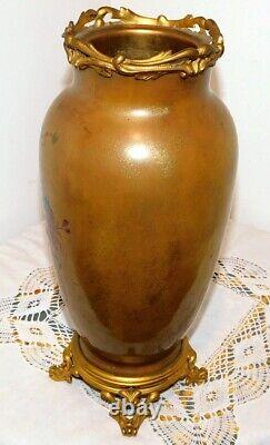 ANCIEN VASE BACCARAT BRONZE PORCELAINE XIXème NAPOLEON III /NO CRISTAL de PARIS