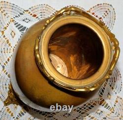 ANCIEN VASE BACCARAT BRONZE PORCELAINE XIXème NAPOLEON III /NO CRISTAL de PARIS