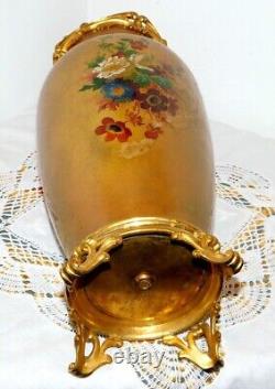 ANCIEN VASE BACCARAT BRONZE PORCELAINE XIXème NAPOLEON III /NO CRISTAL de PARIS