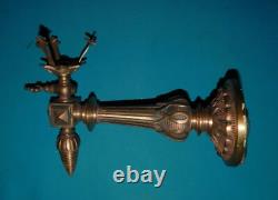 ANCIENNE APPLIQUE BEC DE GAZ EN BRONZE XIXème LOUIS XVIII NAPOLEON III. L 22 cm