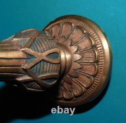 ANCIENNE APPLIQUE BEC DE GAZ EN BRONZE XIXème LOUIS XVIII NAPOLEON III. L 22 cm