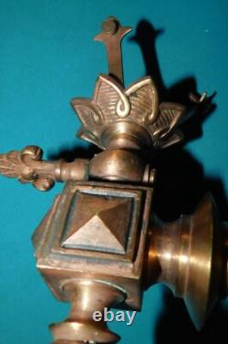 ANCIENNE APPLIQUE BEC DE GAZ EN BRONZE XIXème LOUIS XVIII NAPOLEON III. L 22 cm