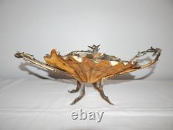 ANCIENNE COUPE en BRONZE à Décor Oiseau époque Napoléon III Style ASIE
