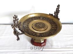 ANCIENNE COUPE sur Pied en BRONZE et Marbre époque Napoléon III