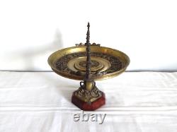 ANCIENNE COUPE sur Pied en BRONZE et Marbre époque Napoléon III
