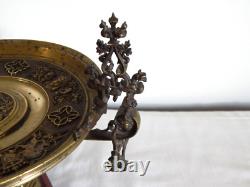 ANCIENNE COUPE sur Pied en BRONZE et Marbre époque Napoléon III
