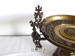 ANCIENNE COUPE sur Pied en BRONZE et Marbre époque Napoléon III